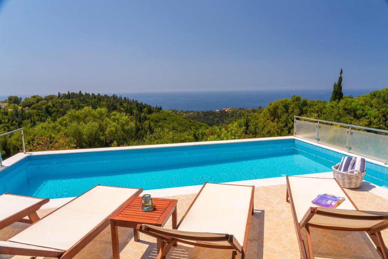 Stone Villa Eriphyle ,Private Witn Sunset View Fiskardo Exterior foto